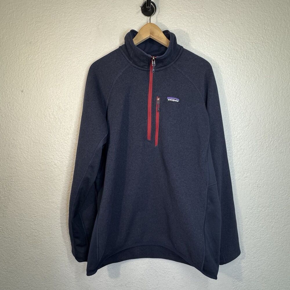 Patagonia Performance Better Sweater Navy 1/4 Zip Fleece Travel Outdoor Men XL